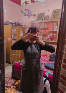 Chic Gray Midi Dress