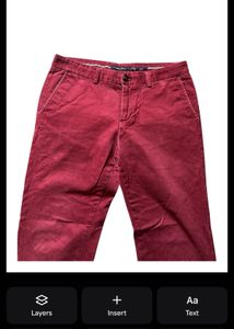 Red Casual Pants