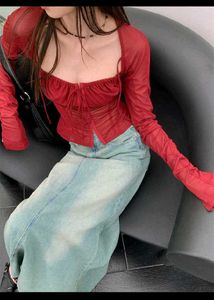 gothic mesh bustier top