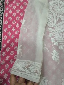 Elegant White Chikankari Kurta