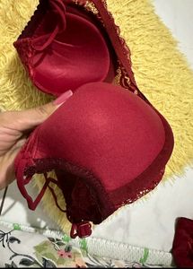 Red Lace Detail Briefs