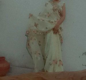 Aesthetic Sarees . With Peticoat Or Blouses