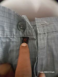 Men's Grey Checkered Pants