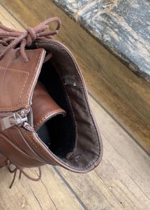 Brown Lace-up Ankle Boots