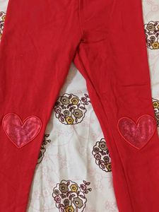 H&amp;M Cute Peach &amp; Red Leggings Set