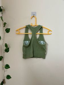 Balmain Olive Crop Top