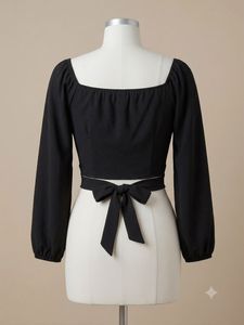 Chic Black Off-Shoulder Crop Top