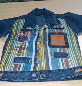Kids Denim Patchwork Shirt