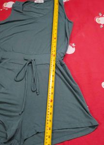 C'est Moi Bamboo V-Neck Drawstring Romper