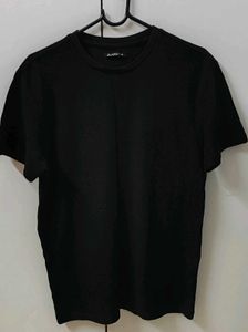 Men's Textured Black T-Shirt