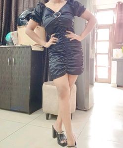 Black Heart Buckle Dress