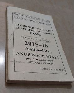Combined Graduate Level(Preliminary Exam) Edited By : A.K. Sarkar 2015-16