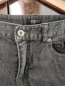 Men's Gray Black Denim Jeans