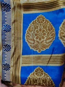 Elegant Blue & Gold Saree