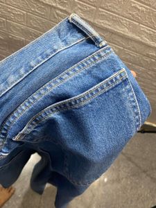 barrel fit whisker Blue Denim Jeans