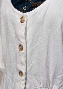 White Denim Romper