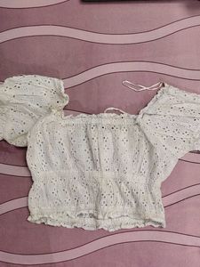 White Crop Top
