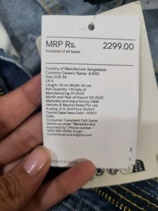 H&amp;M Light Blue High-Waisted Jeans