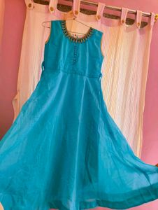 Blue Kurta Set with Banarasi Silk Dupatta