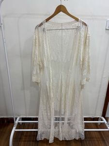 Mesh Lace Detail Cape