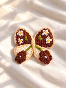 Handmade Crochet Butterfly Hair Clips