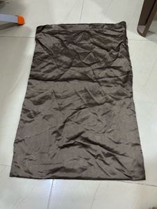 2 Elegant Brown Silk Pillow Covers