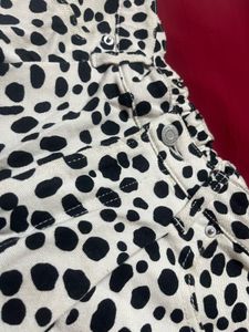 Dalmatian Print High-Waisted Shorts