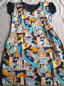 Colorful Geometric Print Dress