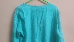 Blue Cotton Kurti