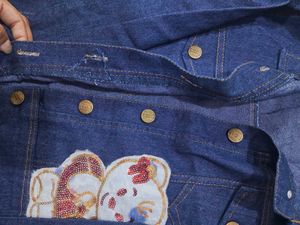 Cute Teddy Bear Denim Jacket