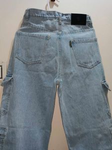 Light Wash Cargo Jeans