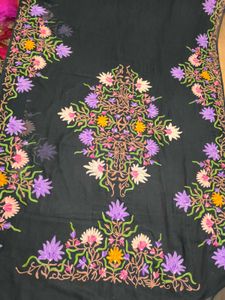 vintage pure Kashmiri hand work saree