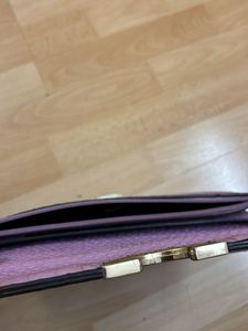 Stylish Lavender Clutch with Snake Print