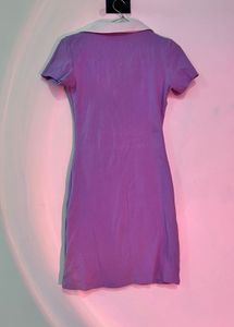 🌙Vintage polo Ribbed Mini Dress 💜
