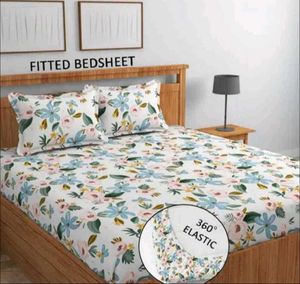 Floral Print Bedsheet with Pillowcases