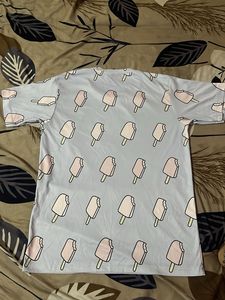Cute Ice Cream Print T-Shirt