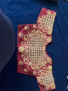 Embroidered Maroon Blouse