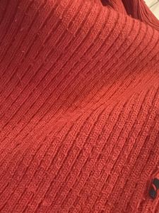 Classic Red Mock Neck Sweater