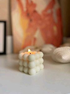Unique Bubble Cube Candle