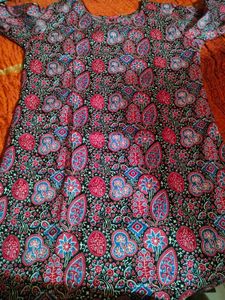 Vibrant Dress Material with Ethnic Print