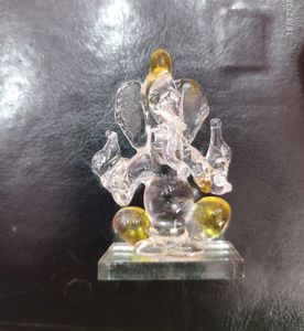 Crystal Ganesh Idol Double-sided
