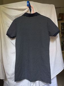 Striped Polo Cat Pocket Detail Short Dress