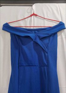 Royal Blue Off-Shoulder Dress