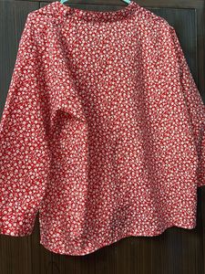 Red Floral Top