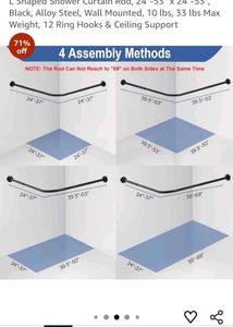 L-Shaped Shower Curtain Rod