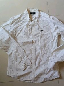 Men's White Printed Casual Shirt