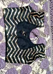 Elegant Black Saree with Blouse