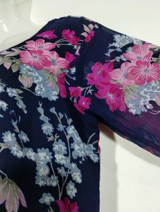 Navy Blue And Multicolor Tunic (Wo
