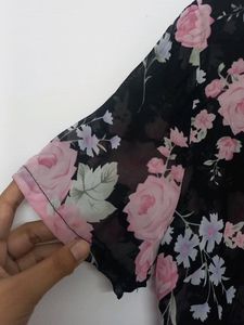 Floral Shirt For Girls | See-through| Size: M-L💫