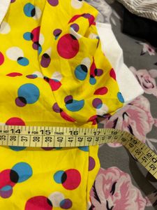 Yellow Polka Dot Peter Pan Collar Top